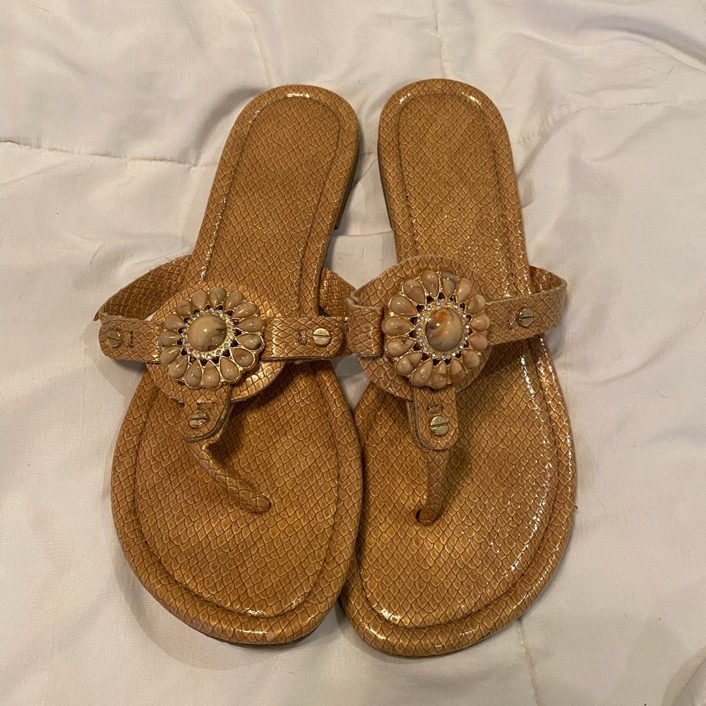 GUC Lindsay Phillips Sandals with Interchangeable Snap Detail Sz 7